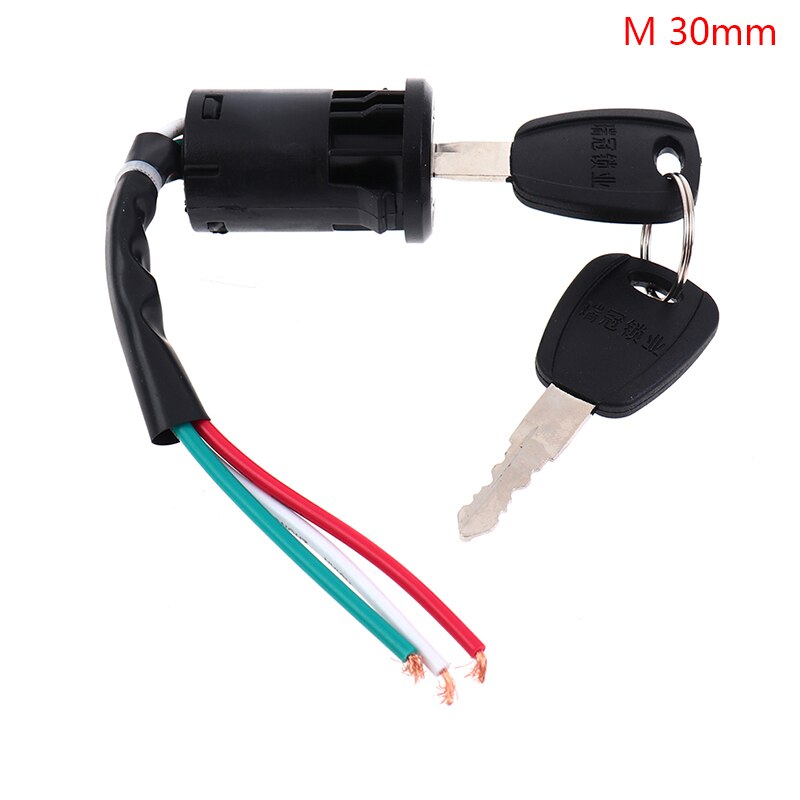 1 SET Universal Motorcycle Motorbike Ignition Switch Key with Wire for Scooter Accessories: m