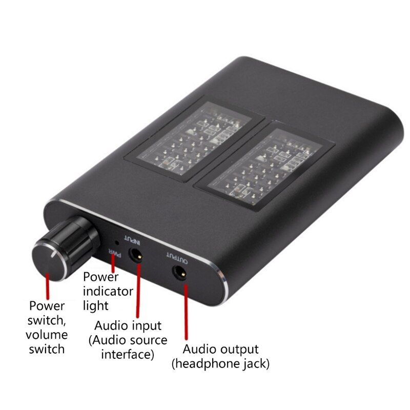 XX9A Draagbare Lichtgewicht Hoofdtelefoon Versterkers Met 1000Mah Lithium-Batterij Werken 8 Uur Oplaadbare Lithium Batterij