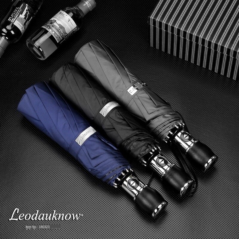 Paraguas para hombre y mujer, sombrilla de verano grande con protección Uv, Canel plegable con de arcoíris para el día de lluvia, con bastón transparente