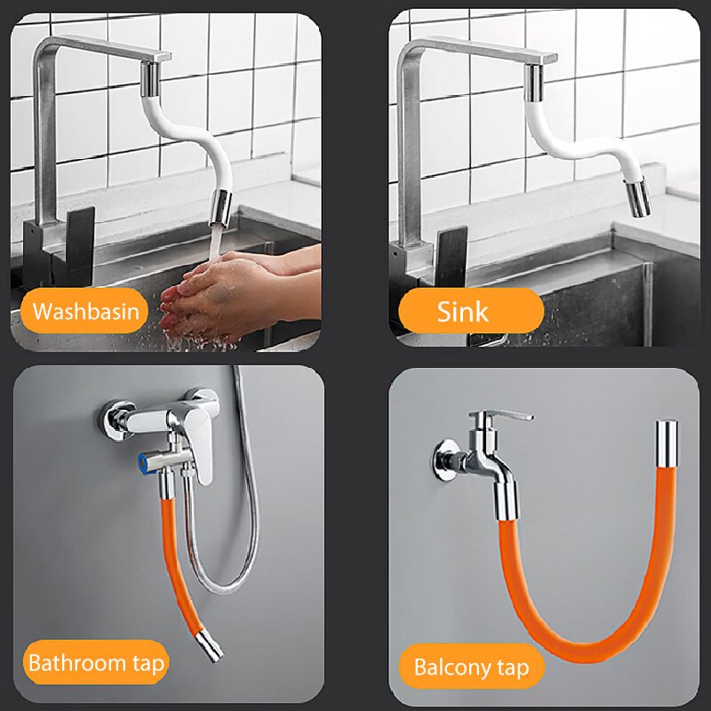 20/30/50CM Wasserhahn Verlängerung Küche Edelstahl Wasserhahn Schlecht flexibel Gummi Auslauf Für Wasserhahn Wasserhahn zubehör