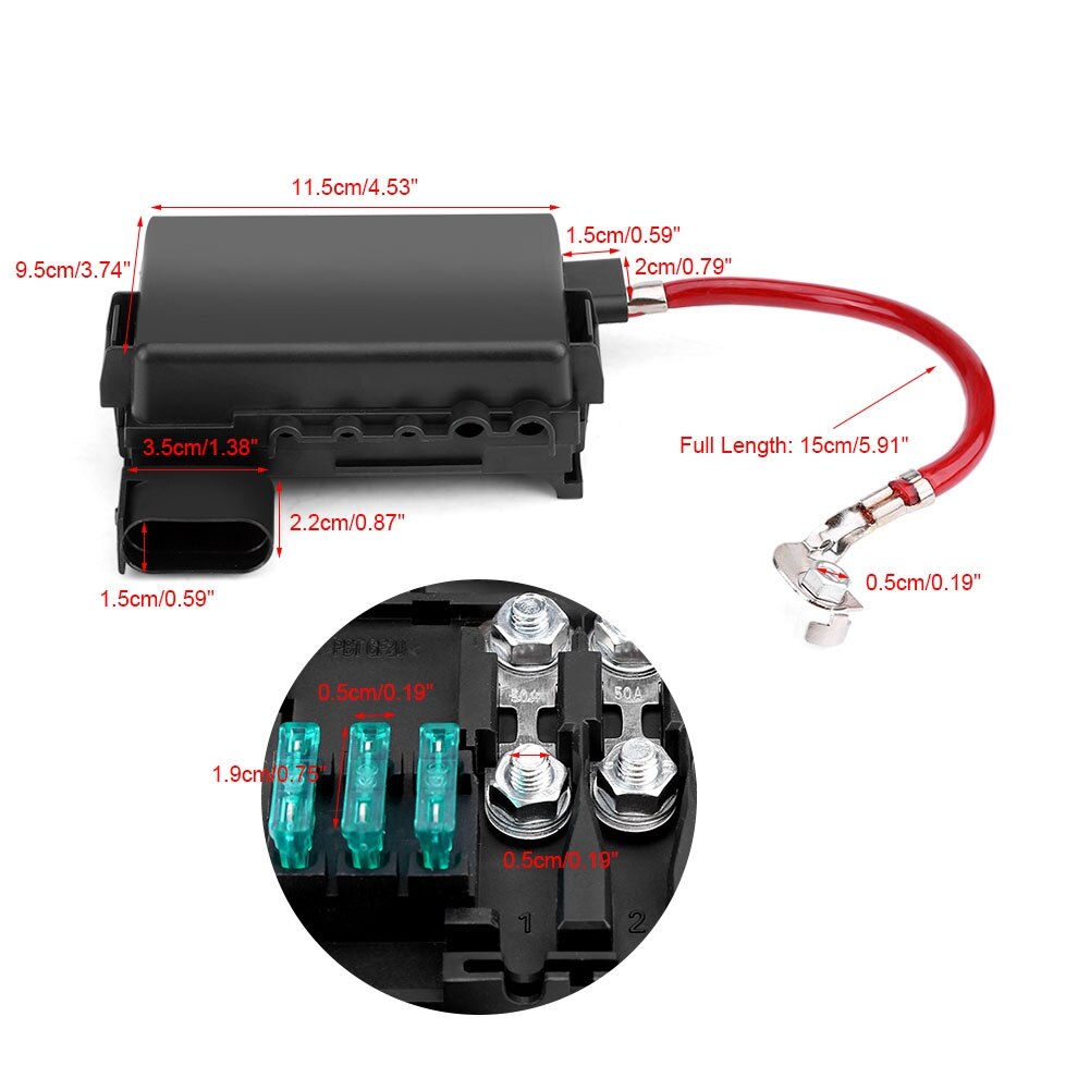 1J0937550A 1J0937550B Car Battery Fuse Box Holder Terminal robust plastic housing for Jetta Golf Mk4 Beetle 1999-2004