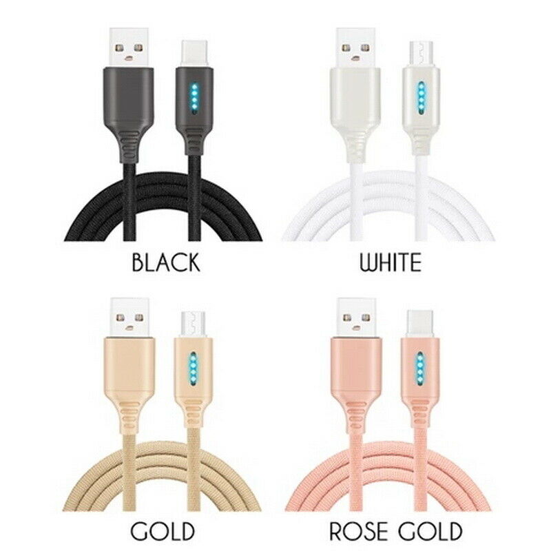 Clever Energie aus 2,4 EINE Ladung Datenkabel Für Samsung iPhone Huawei Auto Energie-aus Schutz Kabel Mit LED für Mikro USB Typ C