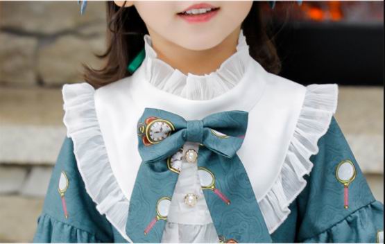 Lolita meisjesjurk in de stijl van een schattige beer met lange mouwen en een hoofdband  e20264 kinderen