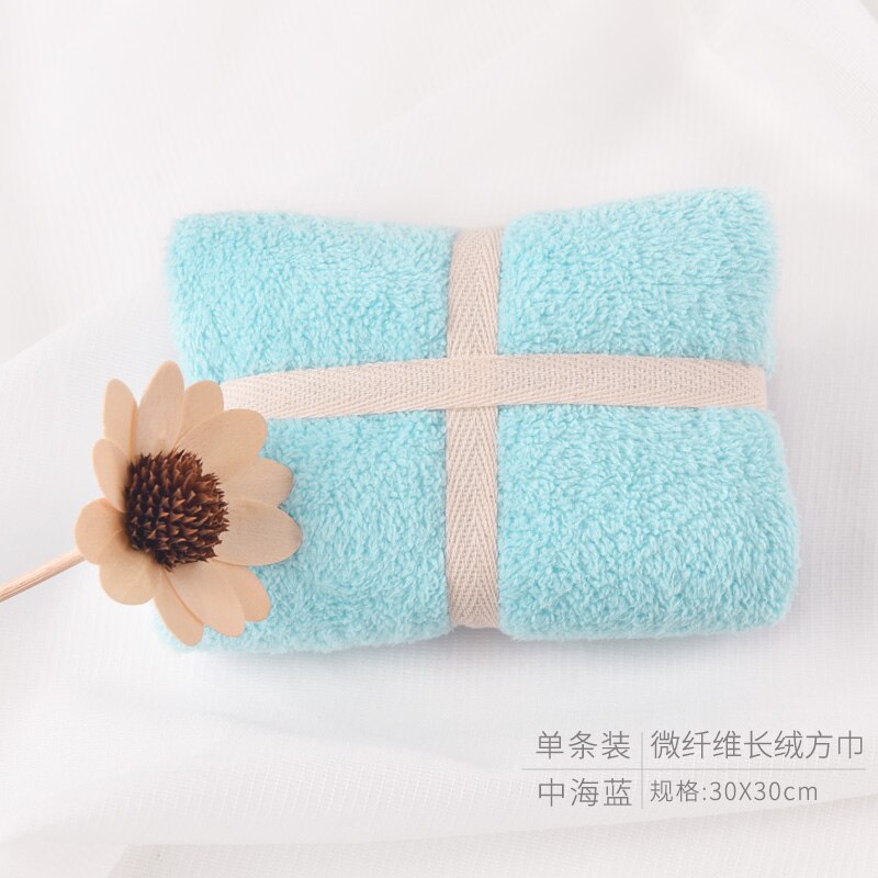 Beroyal Microfiber Kinderen Gezicht Handdoek Leuke Vierkante Baby Gezicht Handdoek Kids Gezicht Doek Washandje 30X30Cm Badkamer gezicht Handdoeken: sea blue