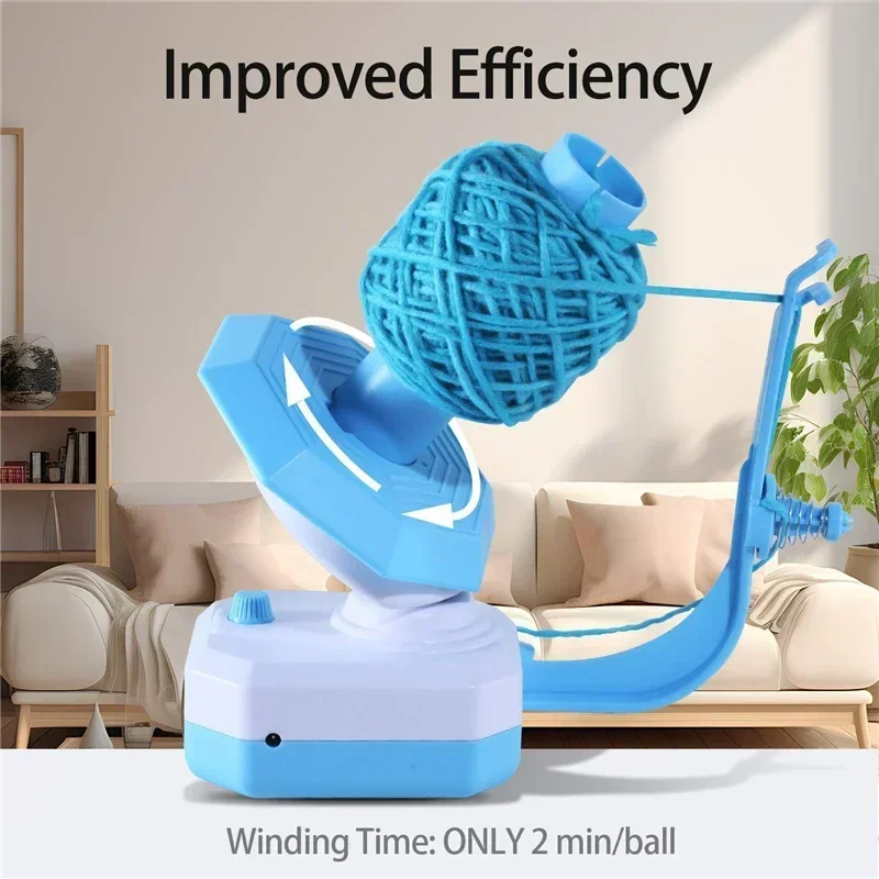 Cotton Yarn Thread Balls Dispenser Electric Winding Machine Home Yarn Winder DIY Crafts for Crocheters Knitters Crocheting