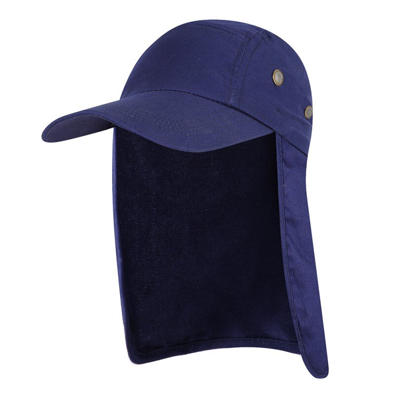 Unisex fisk hat hat solskærm hat hat udendørs upf 50 solbeskyttelse med aftagelig ørehals klappebetræk til vandreture: Zq