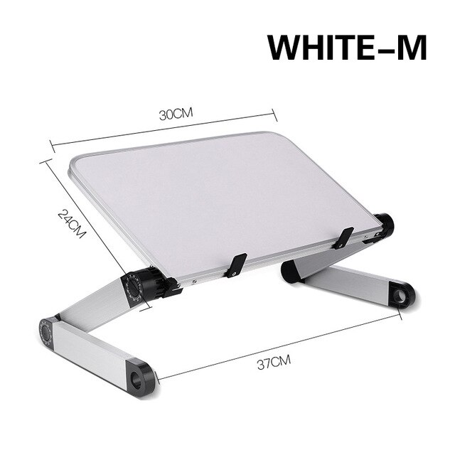 Mesa ergonômica ajustável para laptop de alumínio, suporte para mesa para PC, apoio para notebook com mouse pad, painel e cavalete para cama, TV portátil, escrivaninha dobrável: Style-2