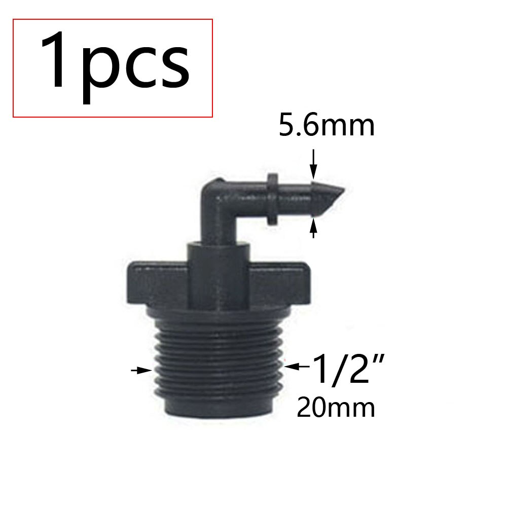 Garden Quick Coupling Adapter with 1/4 (ID 4mm) or 3/8 inch (8mm) Barbed Connector for Irrigation Garden Watering Greenhouse: light green