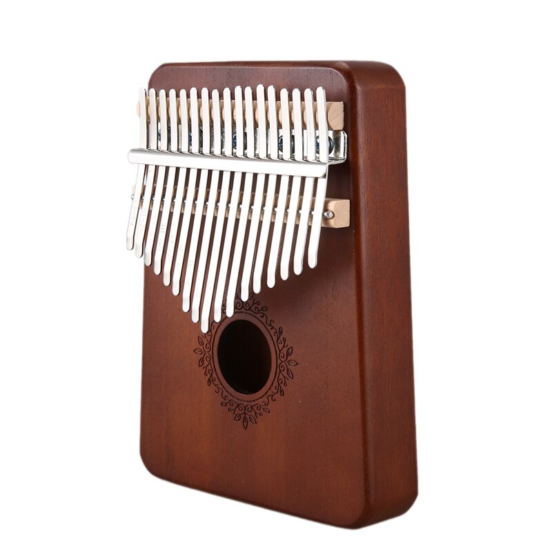 17 Keys Kalimba Piano Mahogany Musical Instrument: deep wood