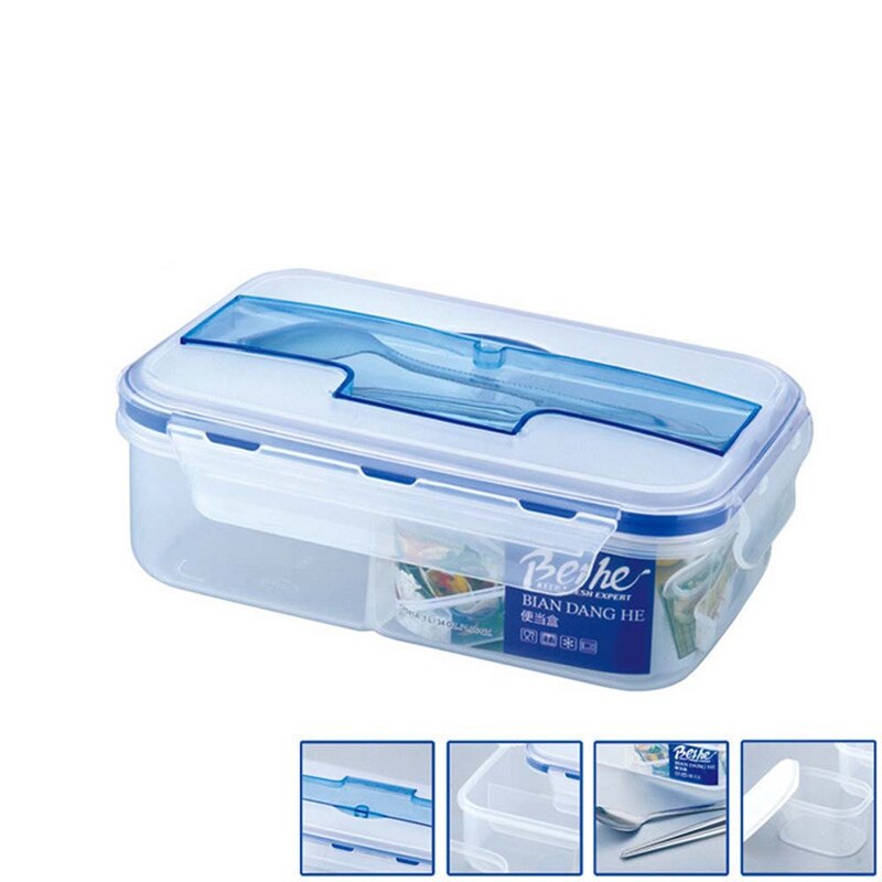Plastic Lunch Boxes Food Container Colorful Microwaveable Lunch Bento Box Dinner Kids Picnic Home Supply Box