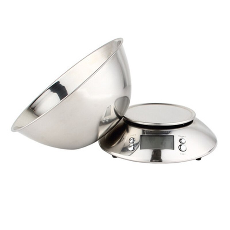 Food Kitchen Bowl Scale, Digital Grams and Ounces for Weight Loss, Baking, Cooking, Keto and Meal Prep, Silver