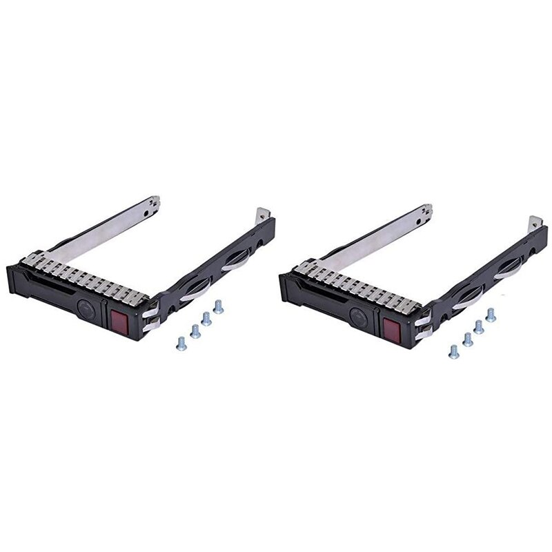 (2-Pack) 2.5 Inch 651687-001 651699-001 Sas Sata Hard Drive Tray Caddy Voor Hp G8 G9 DL120 DL160 DL180 DL360 En Meer: Default Title