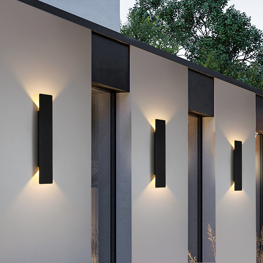 Modern led vattentät utomhusvägglampa  ip65 aluminium upp- och ner-lampa 6w/18w/24w inomhusdekorativ belysning
