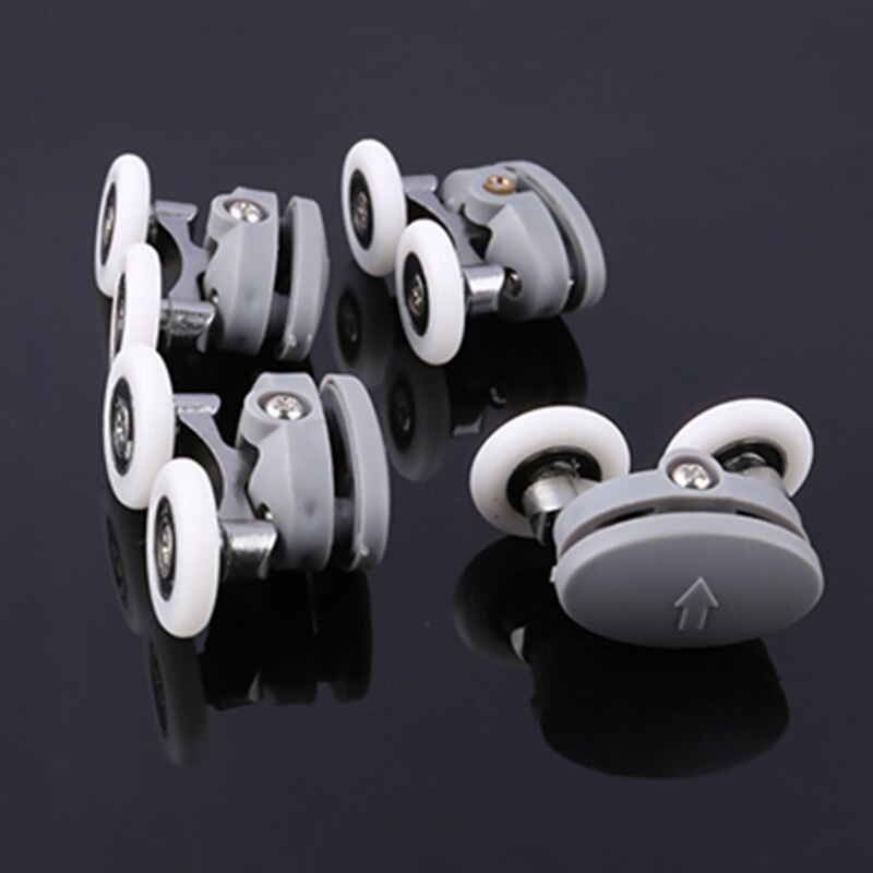 8x Twin Shower Glass Door 4 Top / 4 Bottom Rollers Runners Wheels Pulleys 23mm/25mm