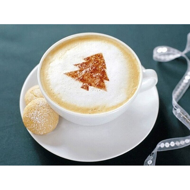 Easy Coffee Drawing Stencils Template Fancy Coffee Mat Decorating Stencils Kitchen Tools For Coffee Latte Chocolate JW