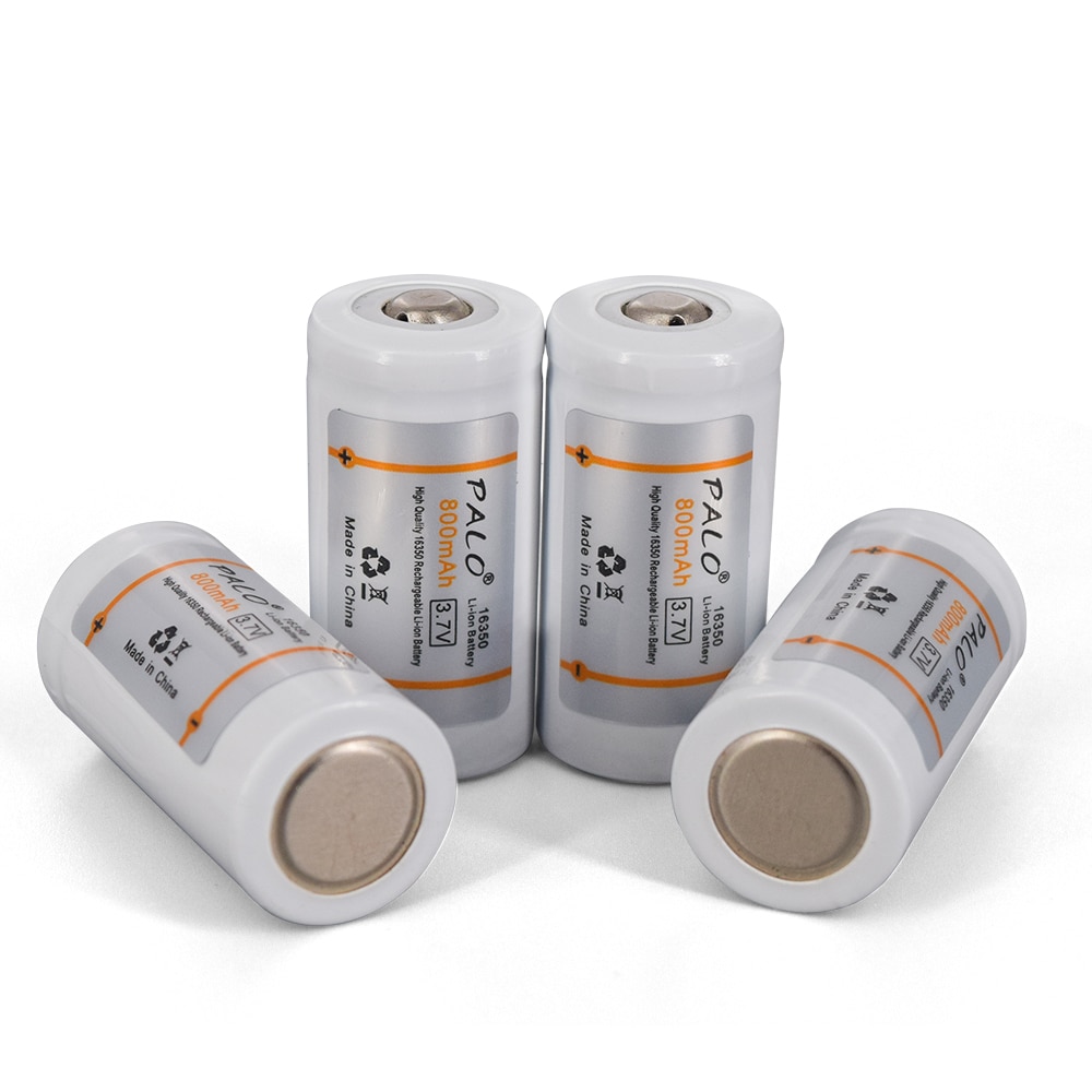PALO 16340/16350 li-ion battery 3.7v li-ion rechargeable CR123A batteries rechargeable 16340 li ion batteries