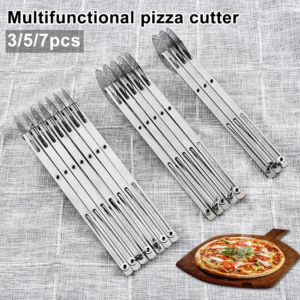 3/5/7 hjul justerbar degdelare pizzaskärare rull bakverk kniv kaka bakverktyg köksutrustning för kök restaurang