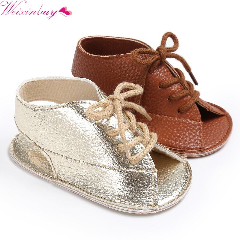 Baby Girl Sandals Handsome Baby Boys Shoes PU Leather Baby Sandals Soft Soled Anti-Slip Newborn Baby Boy Sandals