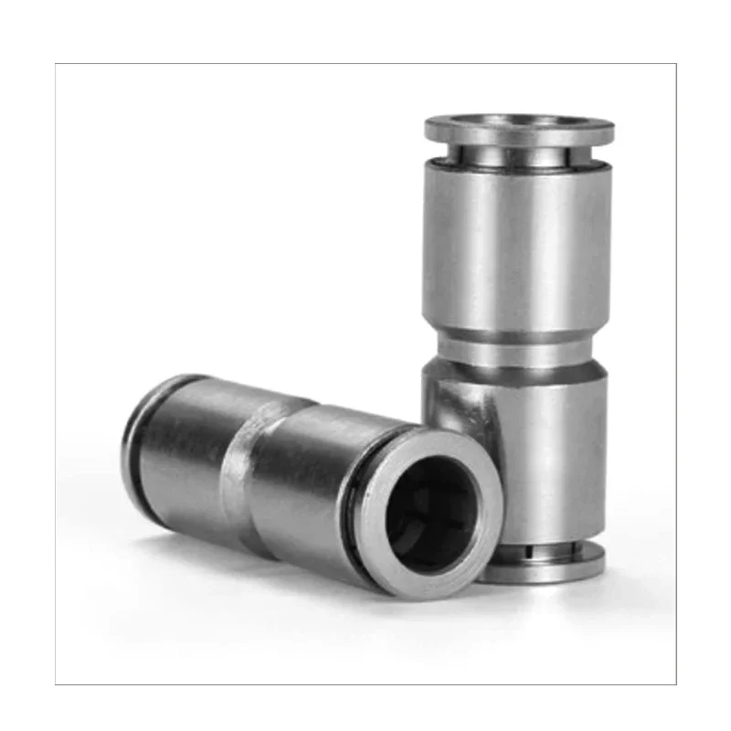 PU PG Brass Metal Pneumatic Quick Coupling Straight Through 4 6 8 10 12MM Air Compressor Hose High Pressure Connector