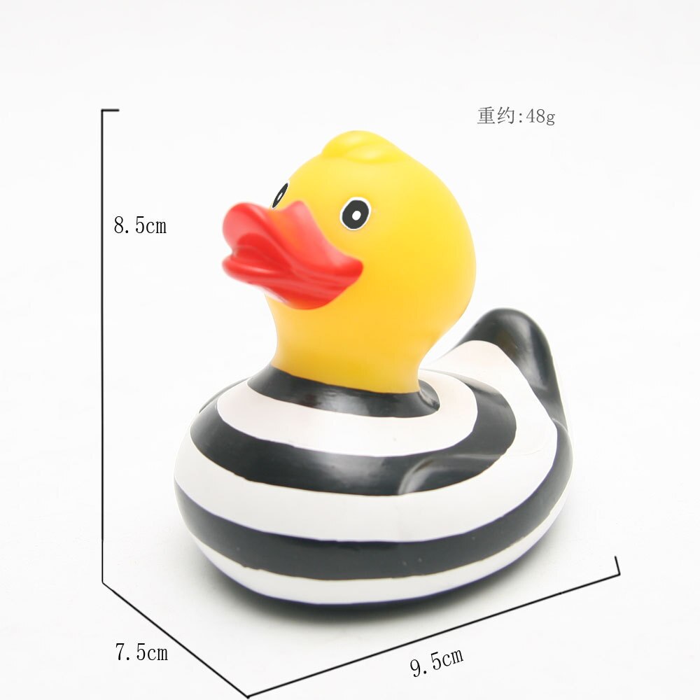 ESALINK 8-10Cm pływająca kaczka policja Baseball strażacy gumowa Ducky zabawka do kąpieli dziecko poznawcze zabawki kąpielowe zabawki edukacyjne: YN085-1pcs