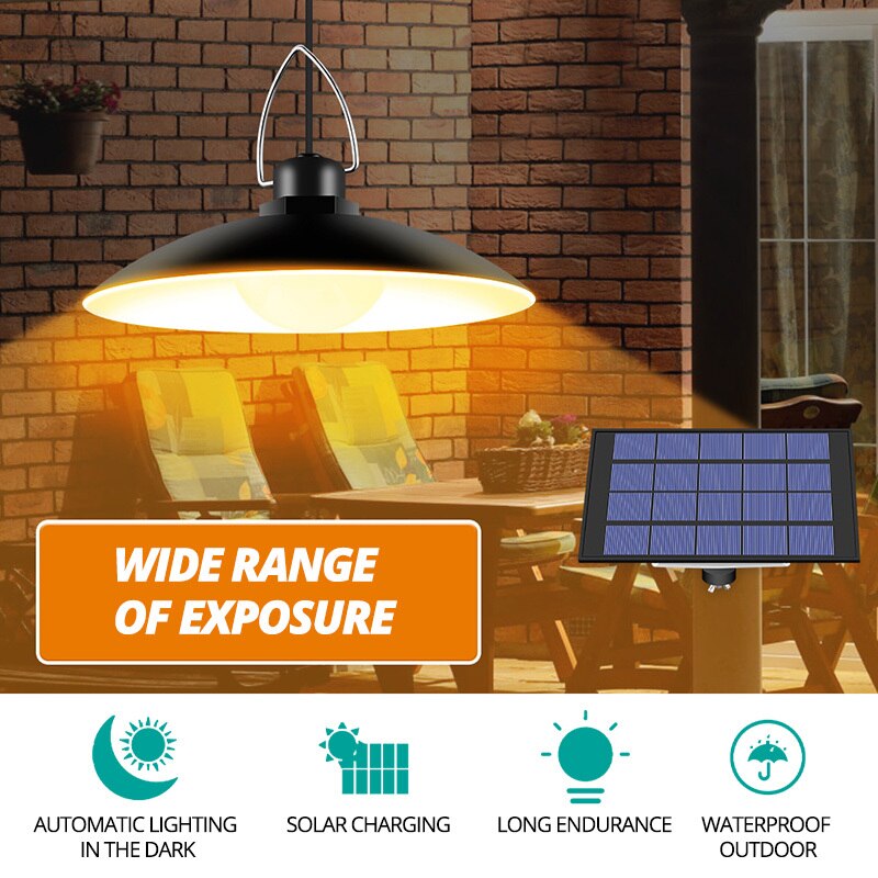 4 Heads Solar Hanglamp Led Buiten Indoor Kroonluchter Solar Lamp Warm Wit Tuin Verlichting Voor Thuis Binnenplaats Decoratie