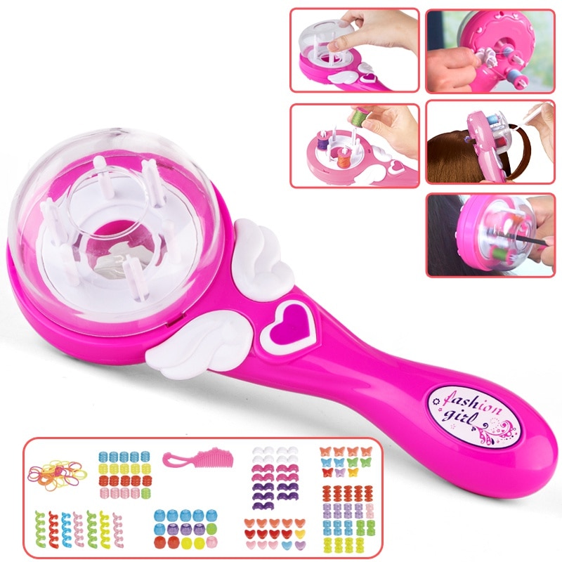 DIY Girls Hair Editor Electric Automatic Hairstyle Tools Braiding Machine For Kids Play Cosmetic Makeup Toys Christmas