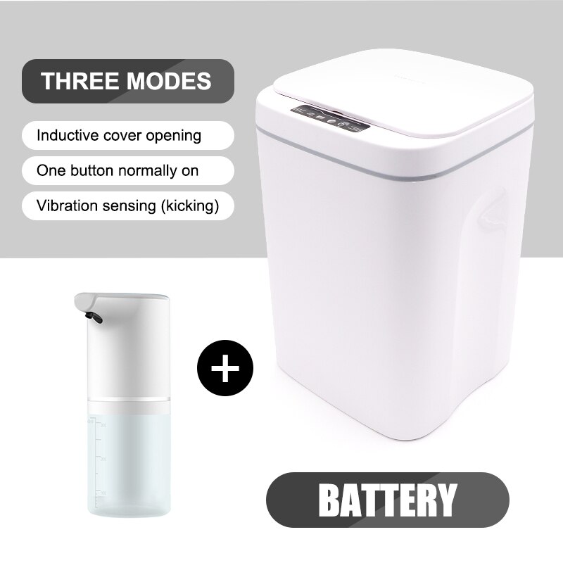 Automatische Prullenbak Vuilnisbak Bin Voor Keuken Afvalbak Sensor Intelligente Emmer Vuilnis Opslag Badkamer Papier Mand Led Licht: Set 3 / 12l