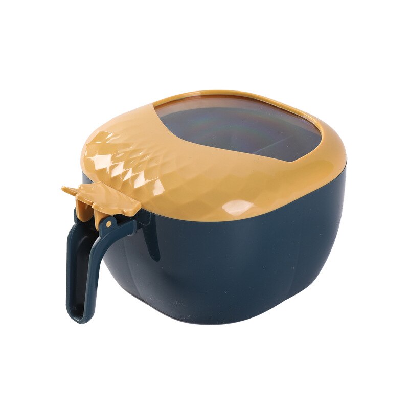 Caja de condimentos multifuncional, estante de suministros de cocina, juego de plástico, cuatro rejillas de almacenamiento integrado, lata de condimentos con cubierta