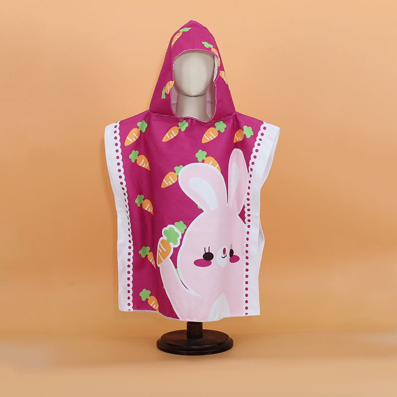Poncho para niños y bebés, albornoz con capucha, Toalla de baño con capucha, toallas de baño de playa, Toalla de baño de secado rápido,: 16