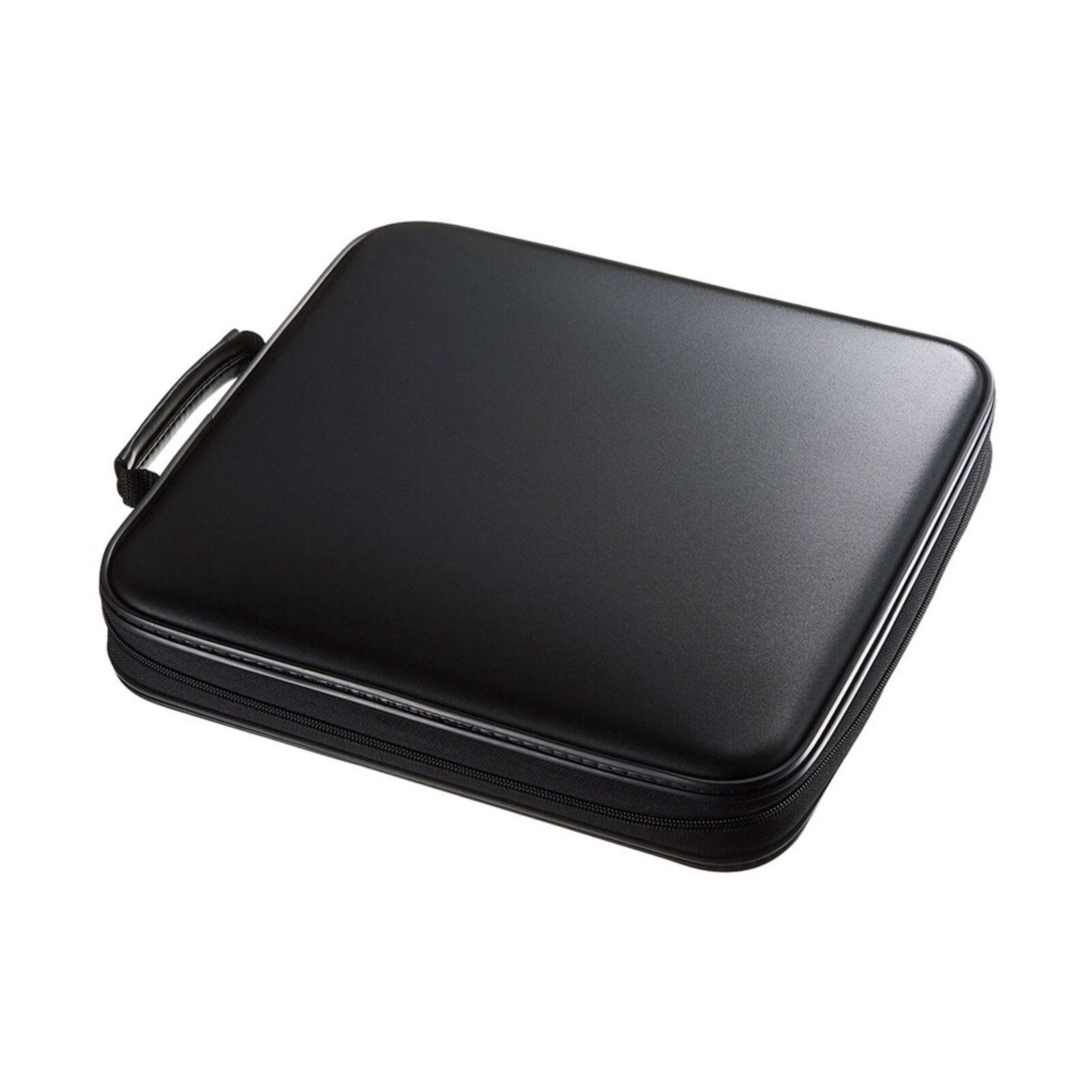 Hard Shell Storage Box Black Protective Home 160 Capacity Travel CD Case Disc Organizer Durable DVD VCD Wallets Double Zipper