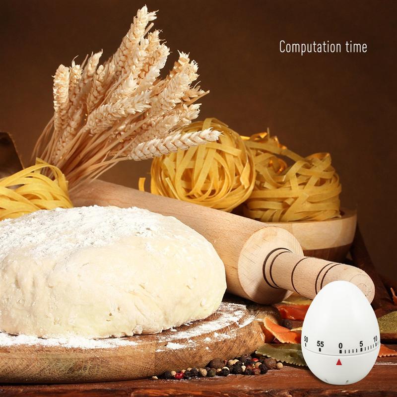1 pc Kitchen Timer Egg Shape Household Cute Mechanical Manual Rotate Reminder Countdown Timer Cooking Timekeeper
