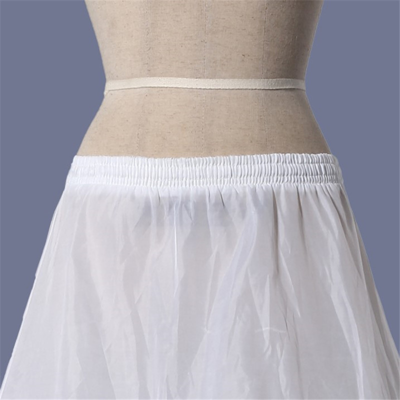 frauen Braut 2 Reifen A-Linie Knöchel-Länge Volle Petticoat eins-Schicht Elastische Taille Hochzeit Kleid Krinoline Unterrock