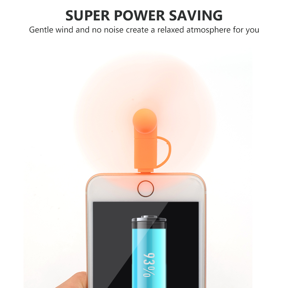TPE Plastica DC 5V 2-in-1 Ventola Di Raffreddamento USB micro USB Del Telefono mobile Del dispositivo di Raffreddamento del Ventilatore per IPhone Del Telefono Delle Cellule del androide forte Vento A Basso Rumore