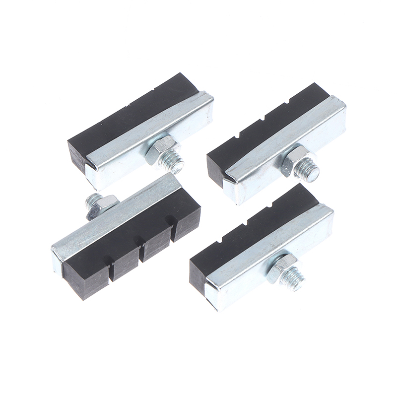 Rubber V-Brake Pads para bicicleta clássica, bicicleta ciclismo pinça Pads, Brake Shoes Holder, Hot, 4pcs