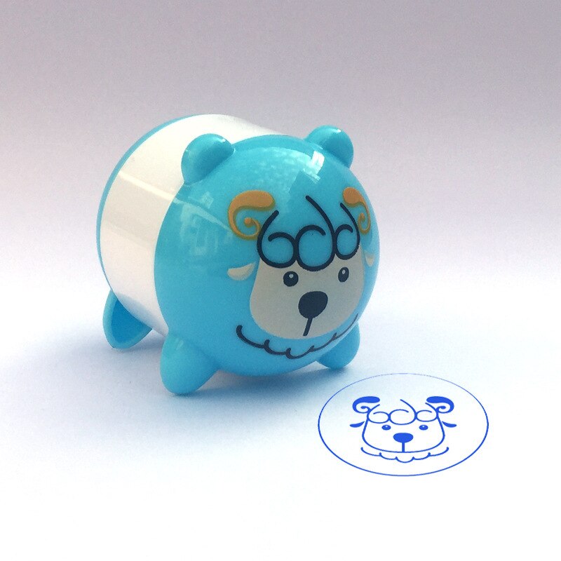Cartoon Dieren Postzegels Kinderen Speelgoed Kids Seal Voor Scrapbooking Stamper Diy Cartoon Stamper Speelgoed: Blue sheep
