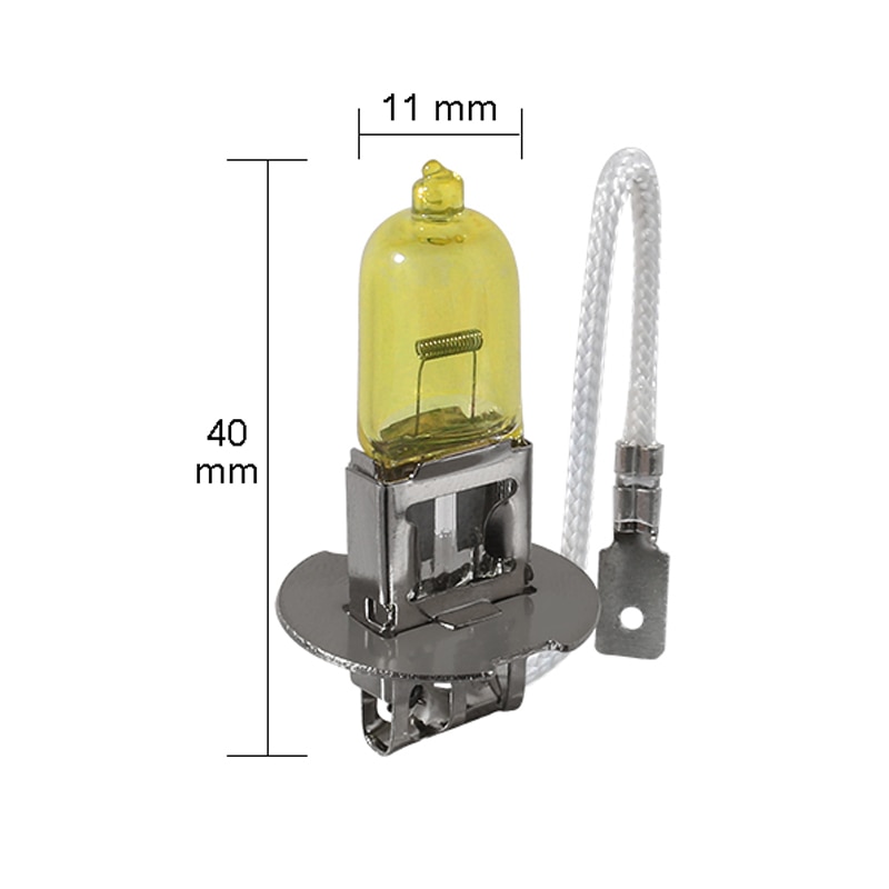 YCCPAUTO 2Pcs 12V 55W H3 Halogen Scheinwerfer Nebel Lampe Lampen 3200-3500K Goldene Gelb Licht auto Vorderen Kopf Nebel Licht Auto Styling