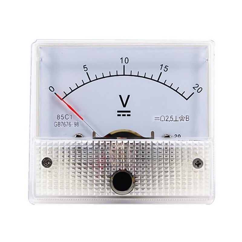 Dc 30V Analoge Panel Volt Voltage Meter Voltmeter Gauge 85C1 5V 10V 15V 20V 30V 50V 100V 200V 300V Mechanische Spanning Meter