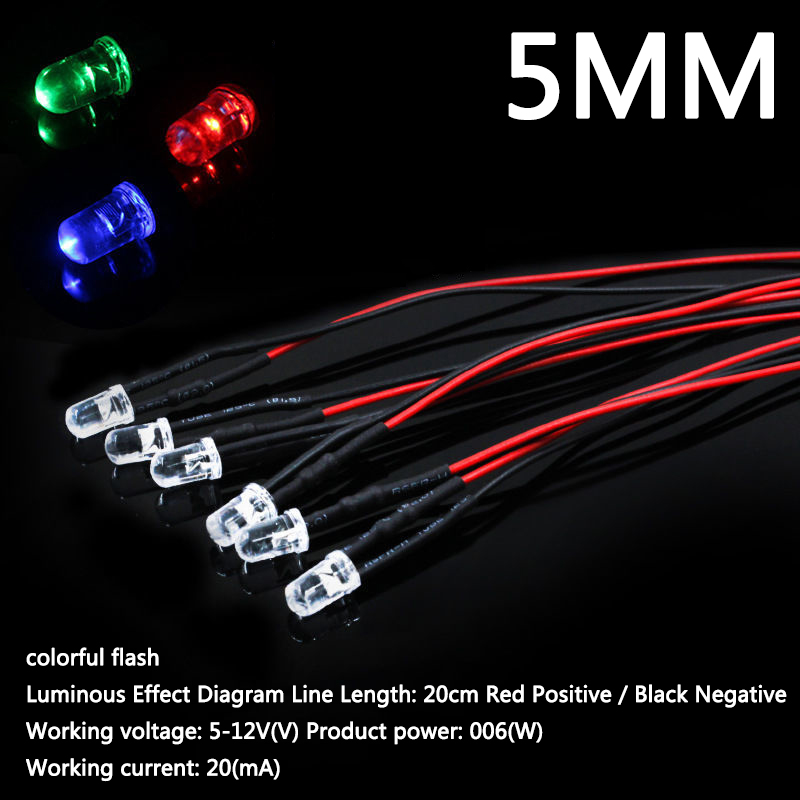 Luces LED de 10 piezas para coche de control remoto, accesorio de 3mm/5mm, 12v para 1/10 RC Crawler Drift Car TRX4 Defender AXIAL SCX10 D90 1/14 Tamiya RC Truck Scania Actros Part: Gris claro
