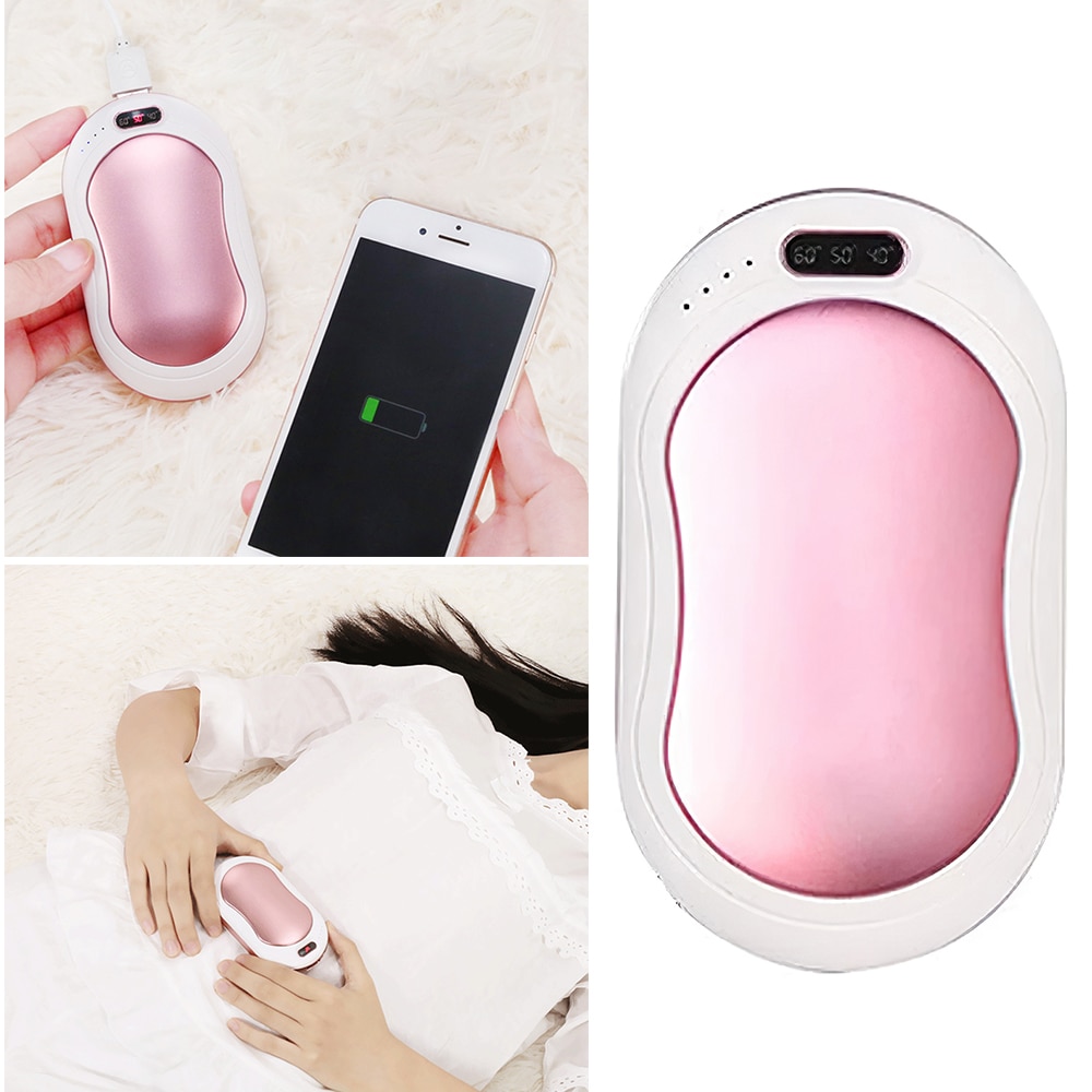 DIOZO-calentador de manos eléctrico Mini 2 en 1, calentador de manos portátil, recargable por USB, almohadilla de calefacción
