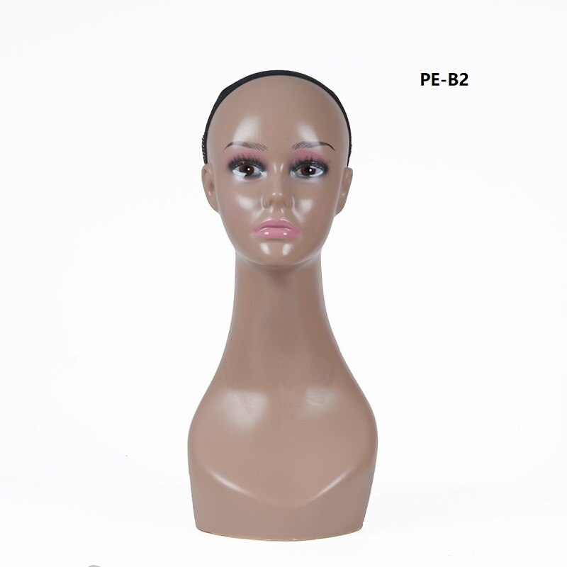 PVC femmina Testa di Manichino Gioielli di Vendita Per La Parrucca E Cappello di Visualizzazione: PE-B2