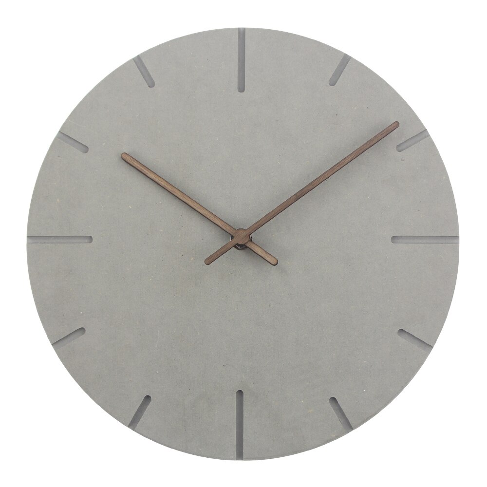 Reloj de pared de madera minimalista nórdico, Relojes de pared de madera con personalidad para sala de estar, Relojes de pared silenciosos para decoración del hogar: 3