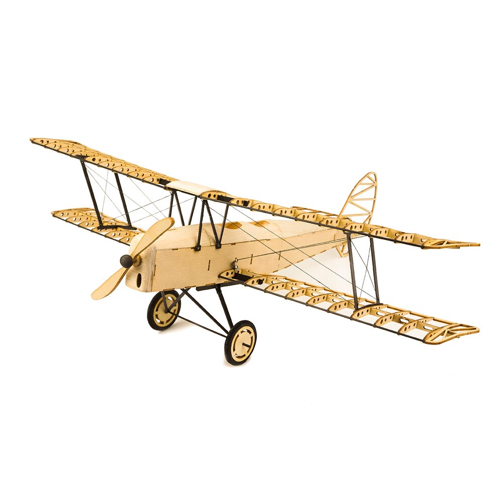 VX10 1/18 Tiger Moth 400mm Wingspan Wooden Static Airplane Model Craft Wood Furnishing for Children and Adults