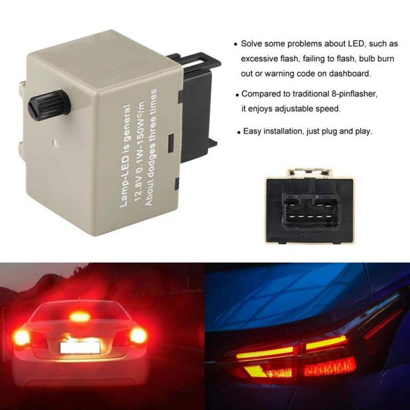 8-Pin LM449 81980-50030 066500-4650 Electronic LED Flasher Assy Relay Fix Compatible With Toyota LED Turn Signal Light Bulbs