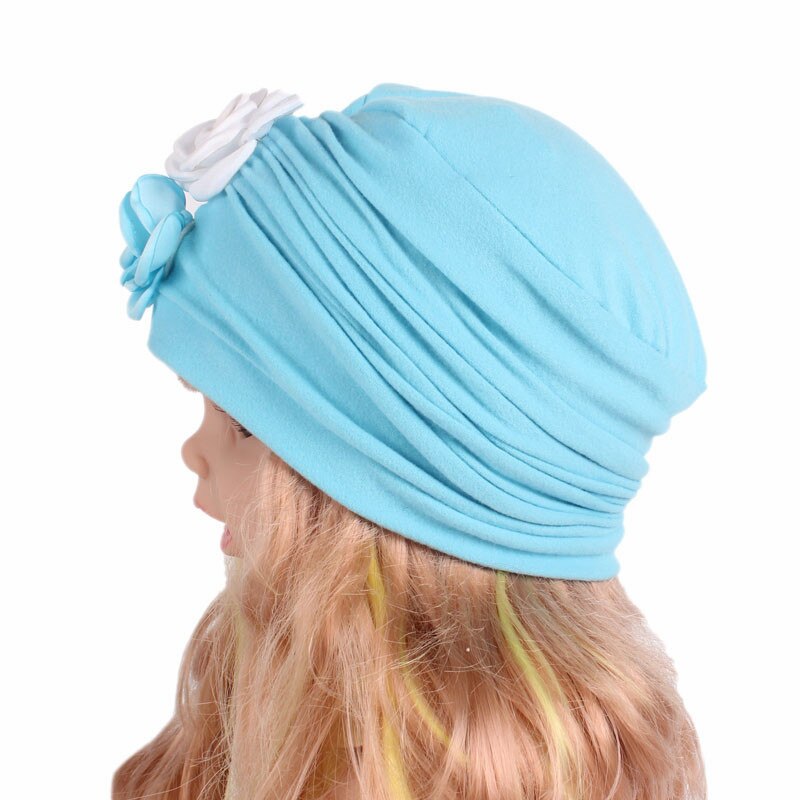 Blomma baby hattar barns bomull hatt flickor indien mössa baby mössa tillbehör