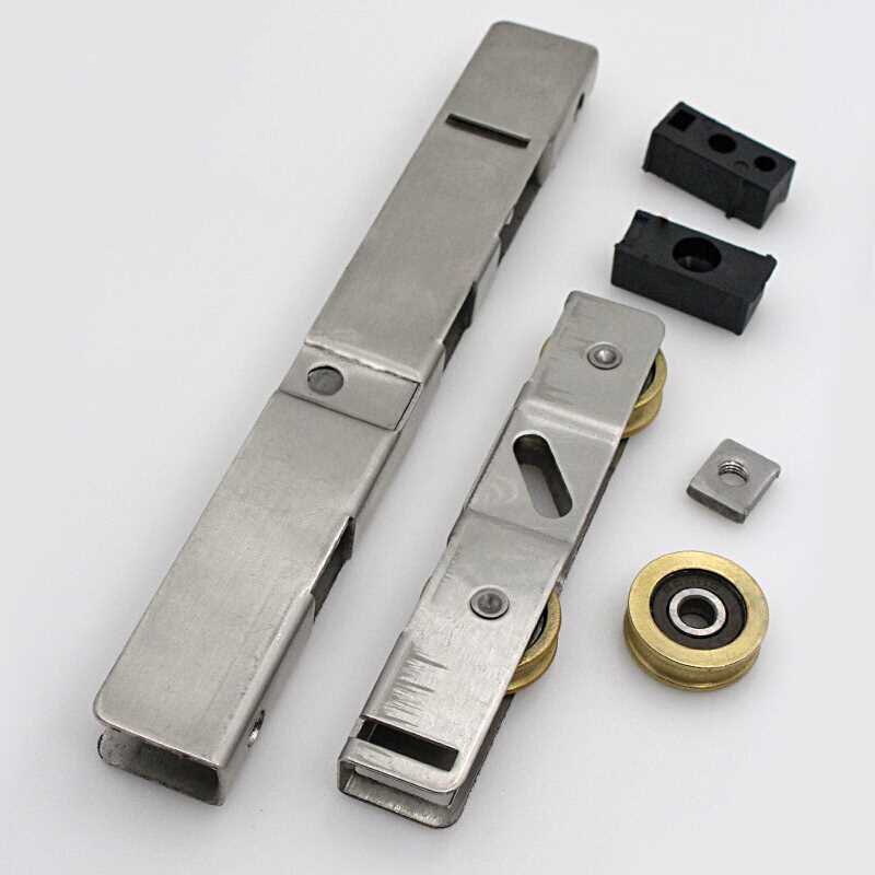 156*13*20mm Sliding Door Plastic Steel Window Pulley Aluminum Alloy Roller Muted Brass Wheel Household Hardware Part