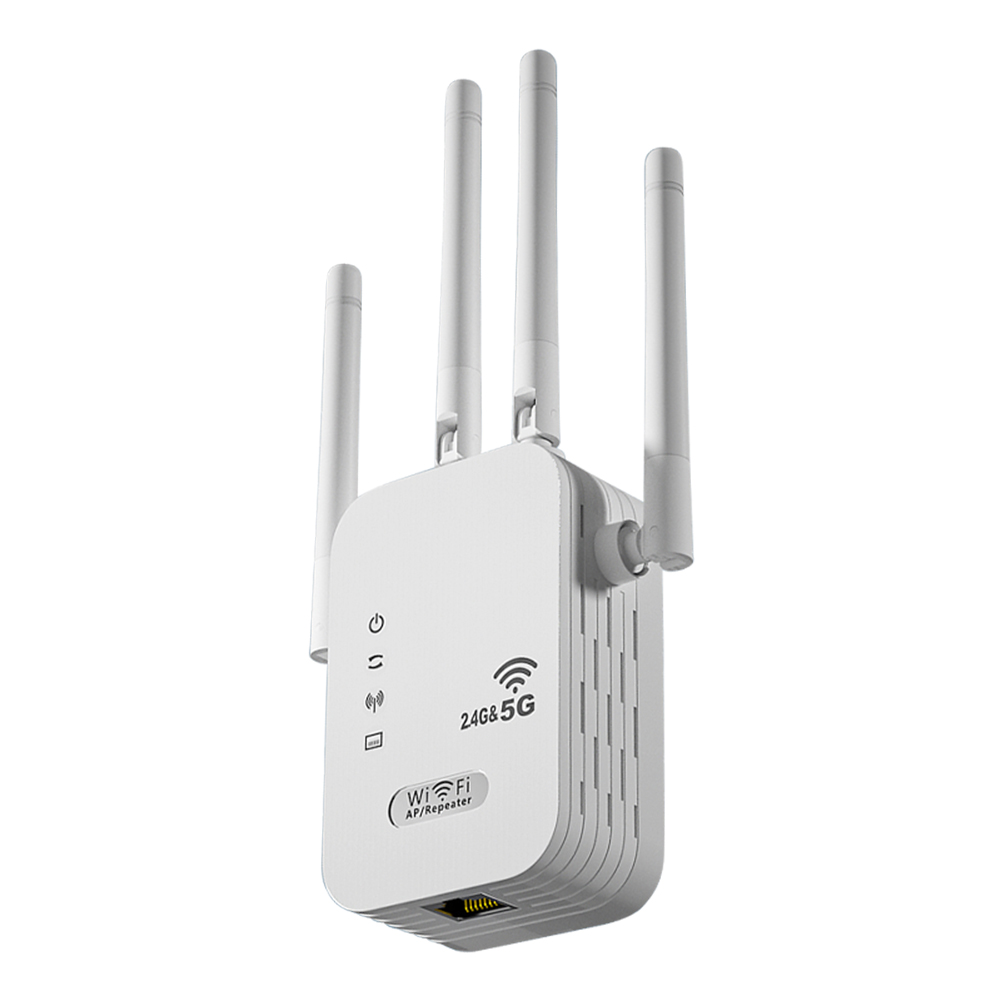 Wzmacniacz sygnału wi-fi 1200 mb/s, bezprzewodowy, z portem wan/lan, dwupasmowy, 2.4 ghz, wzmacniacz sygnału wi-fi /5 ghz, 4 anteny, wzmacniacz sygnału wi-fi: Pakiet 3