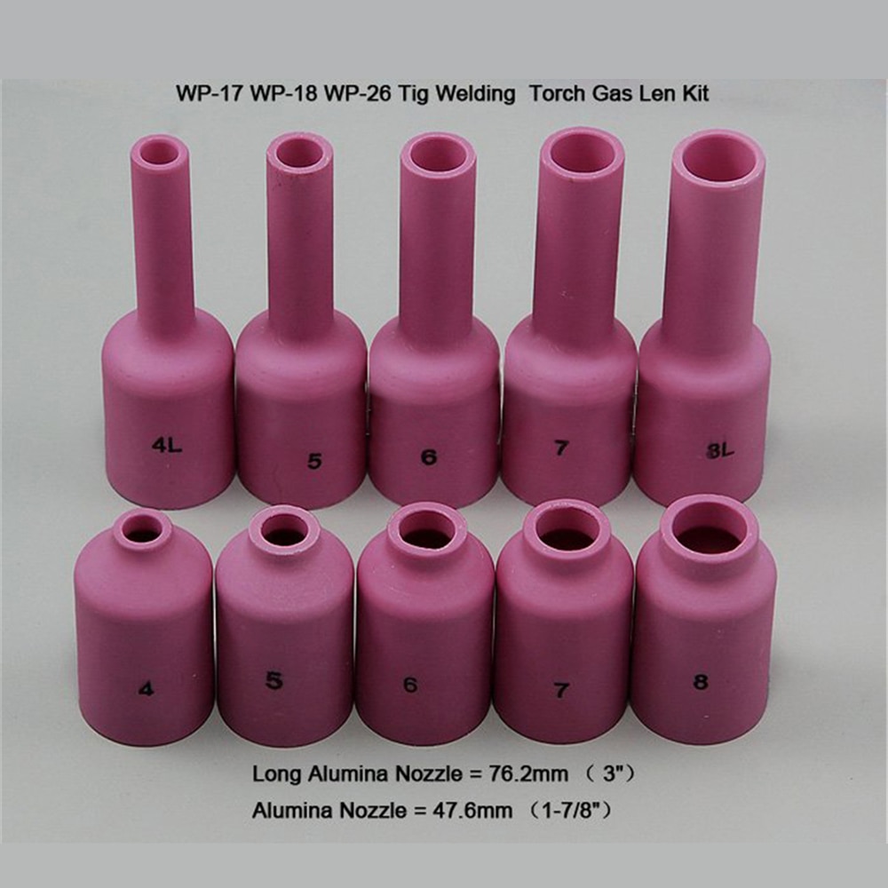 Alumina Ceramic Cup 10N49 WeldingCity® Alumina Ceramic Cups 10N49 #5 – 10-Pack For TIG Torch 17/18/26 9 Series TIG Torch - Foto 4