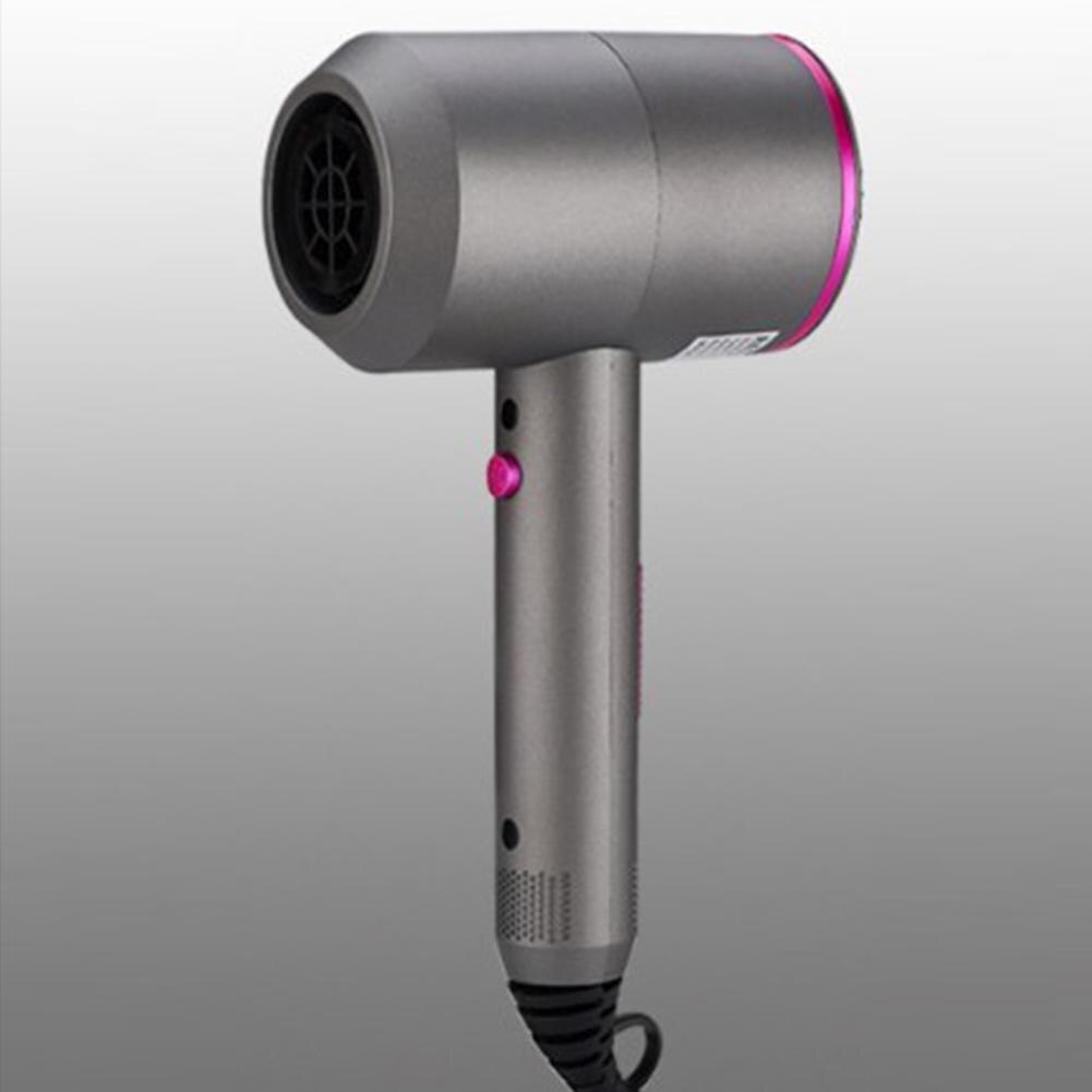 Hair Dryers 2 IN 1 Salon Hair Dryer Hammer Shape Cold Strong Wind Fast Dry Negative Lonic Hair Blow Hair Dryer: Gray / UK