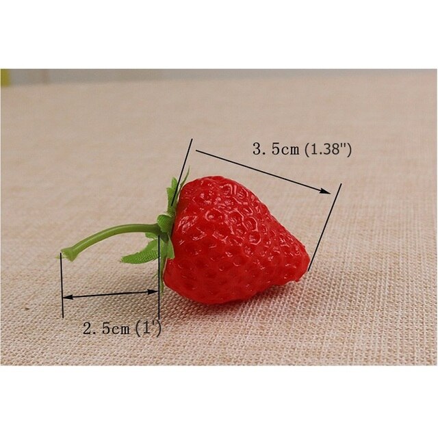 10Pcs Artificial Strawberries Fruits Realistic Plastic Strawberry For Photography Prop Basket Display Kitchen Decor A9368: S