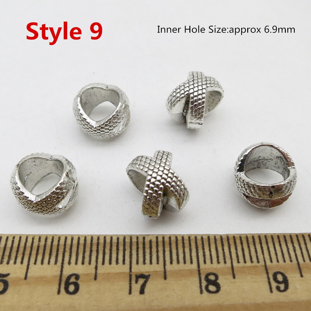 5 st olika stilar viking rune hår fläta dread beard dreadlock pärlor ringar tub för kvinnor män tillbehör: 5 st stil 9